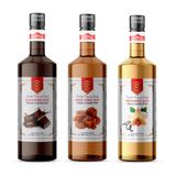Nish 700 ml Çikolata + 700 ml Karamel + 700 ml Vanilya Aromalı Şurup