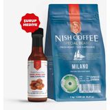 Nish Coffee Nish Espresso Milano 1 kg - Çekirdek + Karamel Şurup hediyeli - Çekirdek Kahve
