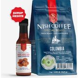 Nish Coffee Nish Kahve Colombia 1 kg - Çekirdek + Karamel Şurup hediyeli - Çekirdek Kahve