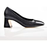 Nish Exclusive 2580 Kadın Kısa Topuklu Stiletto - Siyah - Kroko