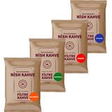 NISH Filtre Kahve Tadım Seti Guatemala, Kolombiya, Etiyopya, Brazil 4 x 80gr