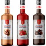 Nish Fındık Çilek Çikolata Şurupları 3 x 700 ML - Pet Şişe