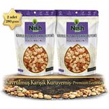 Nish Fresh Kavrulmuş Karışık Kuruyemiş Premium Lezzetler 2 Paket 280 Gram