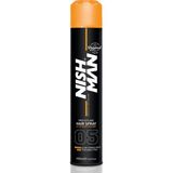 Nish Man Nishman 05 Ultra Sert Şekillendirici Saç Spreyi 400 ml Topaklanma ve Koku Karşıtı Özellikler