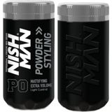 Nish Man Nishman P0 Ultra Mat Yüksek Hacim Pudra Wax 20 gr Sert Doku ile Ekstra Hacim Sağlar