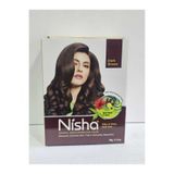 nishA Saç Kınası 6x10g Zarf 100% Naturel Hindistan Kınası KOYU KAHVERENGİ Orjinal Kına Fırcası Hediyeli
