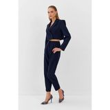 Nish&Chic Kadın Ceket Crop - Lacivert