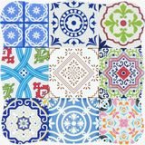 Nishev.com Evini Sev Bambu Mandala Otantik Nihale – 17X17 cm Premium Masa Koruyucu - Çok Renkli