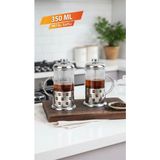 Nishev.com Evini Sev French Press - Filtre Kahve ve Bitki Çayı Demliği 350 ml 2-Adet - Renkli