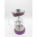 Nishev.com Evini Sev French Press - Filtre Kahve ve Bitki Çayı Demliği 600 ml Mor - Standart - Renkli