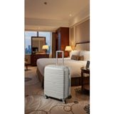 Nishev.com Evini Sev Premium Ultra Dayanıklı Büyük Boy Valiz - Gri | %100 Saf PP Kırılmaz