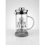 Nishev.com Evini Sev Tasarım French Press - Filtre Kahve ve Bitki Çayı Demliği 350 ml Gri