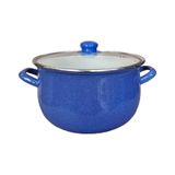 Nishev Emaye Derin Bombeli Yoğurt Tenceresi 24 Cm 5.5 Litre - Mavi