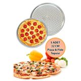 Nishev Premium 32cm Delikli Pizza, Lahmacun & Pide Tepsisi Seti – 5 Parça