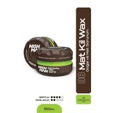 NISHMAN 08 Mat Kil Wax - Doğal Mat ve Güçlü Tutuculuk, Saç Şekillendirici 150 ml