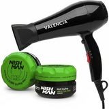 Nishman M2 Saç Şekillendirici Mat Wax 1oo ml x 10 Adet + Fön Makinası Hediye