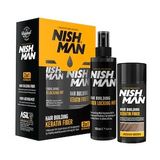 Nishman Seyrek Saç Kapatıcı Dolgunlaştırıcı Keratin Fiber Topik ve Sabitleyici Sprey / Orta Kahve Renk 20 gr