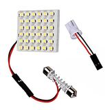 Nishore 36 SMD 3528 36 LED Panel Beyaz Araba Okuma Harita Lambası Oto Dome T10 Adaptörlü İç Ampul Tavan Lambası