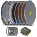 NiSi JetMag Pro 82MAG Sinema Kiti - Manyetik Lens Filtreleri FS Nötr Yoğunluk (ND4/ND8/ND16/ND64), Gerçek Renkli CPL, Black Mist 1/8, Adaptörler (67mm/72mm/77mm/82mm), Koruyucu Kapaklar ve Caddy