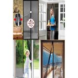 Nisibis Home Siyah Mıknatıslı Kapı Sinekliği 95X205 cm ve Çiftbantlı
