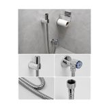 NİSİBİS HOME TAHARET HORTUMU VE ASKI KROM 100 CM UZUNLUK