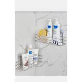 NİSİBİS HOME Vantuzlu Düz Banyo Rafı