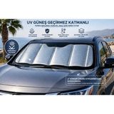 Nisline Land Rover Defender 110 4.4 P635 Octa Edition 2025-2026 Ön Cam Güneşliği & Torpido Koruyucu Kalın Uv Katmanlı - Standart - Metalik Gri