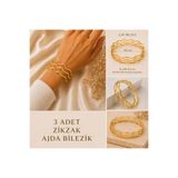 Nisma 3'LÜ ZİKZAK AJDA BİLEZİK