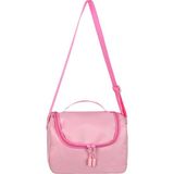 Niss Store Kore Tarzı Ayıcıklı Aksesuarlı Kız Çocuk Ilkokul Çantası Termal Beslenme Çantası ve Kalemlik 3lü Set - Pembe