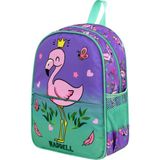 Niss Store Waddell Lisanslı Flamingo Desenli Anaokulu Kreş Okul Öncesi Çocuk Sırt Çantası - Mor