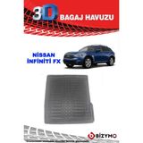 Nissan Infiniti Fx 2011 ve Sonrası 3D Bagaj Havuzu Bizymo - Siyah