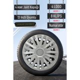 Nissan Jant Kapağı Seti 4 Adet 13" Inç Gri Siyah ( Micra Note Almira Qashqai Juke Primera Sunny ) G001 - 13 inç