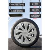 Nissan Jant Kapağı Seti 4 Adet 14" Inç Gri ( Micra Note Almira Qashqai Juke Primera Sunny ) G018 - 14 inç