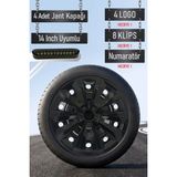 Nissan Jant Kapağı Seti 4 Adet 14" Inç Piano Black ( Micra Note Almira Qashqai Juke Primera Sunny ) S003 - Siyah - 14 inç