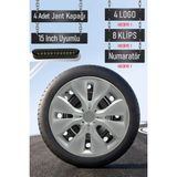 Nissan Jant Kapağı Seti 4 Adet 15" Inç Gri ( Micra Note Almira Qashqai Juke Primera Sunny ) G042 - 15 inç