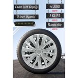 Nissan Jant Kapağı Seti 4 Adet 15" Inç Gri ( Micra Note Almira Qashqai Juke Primera Sunny ) G046 - 15 inç