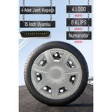 Nissan Jant Kapağı Seti 4 Adet 15" Inç Gri ( Micra Note Almira Qashqai Juke Primera Sunny ) G047 - 15 inç