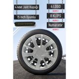 Nissan Jant Kapağı Seti 4 Adet 15" Inç Gri ( Micra Note Almira Qashqai Juke Primera Sunny ) G049 - 15 inç