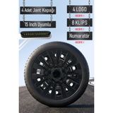 Nissan Jant Kapağı Seti 4 Adet 15" Inç Piano Black ( Micra Note Almira Qashqai Juke Primera Sunny ) S021 - Siyah - 15 inç
