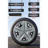 Nissan Jant Kapağı Seti 4 Adet 16" Inç Gri ( Micra Note Almira Qashqai Juke Primera Sunny ) G070 - 16 inç