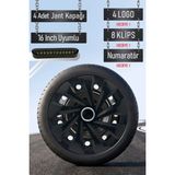 Nissan Jant Kapağı Seti 4 Adet 16" Inç Piano Black ( Micra Note Almira Qashqai Juke Primera Sunny ) S052 - Siyah - 16 inç