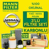 Nissan Juke 1.5 DCI Mann-Filter Filtre Bakım Seti 2011-2013