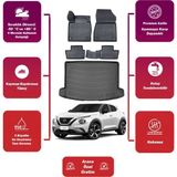 Nissan Juke 2025 Model Üst Bagaj Havuzu+4d Araca Özel Havuzlu Paspas Takımıı Maxii - Siyah