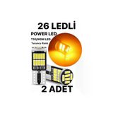Nıssan Juke Led Plaka Ampulü T10 W5w 26 Led T10 Turuncu Ampul 2 Adet