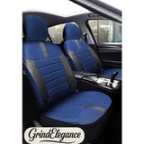 Nissan Maxima Qx Oto Koltuk Kılıfı – Trobus Vira Grindelegance Mavi-Siyah | Pamuklu Deri Detaylı, Yan Airbag Uyumlu, Üniversal, Kolay Montaj, 3 Katmanlı Konfor - Mavi - Siyah