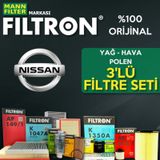 Nissan Micra 1.2 Mann Filtron Filtre Bakım Seti (k12 2003-2010)