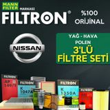 Nissan Micra 1.2 Mann Filtron Filtre Bakım Seti K13 2011-2015