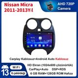 Nissan Micra 2011-2013 Yıl Android Sürüm 13 Kablosuz Carplay Navigasyon Multimedya 9 Inç Ekran 6gb Ram +128GB Rom Hafıza Çerçeve ve Arka Görüş Kamerası Dahildir
