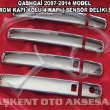 Nissan Qashqai 2007 2014 Paslanmaz Çelik 4 Kapı Krom Kapı Kolu