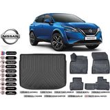 Nissan Qashqai 2023 Model Alt Bagaj Havuzu Araca Özel Siyah Havuzlu Paspas Takımı Sett